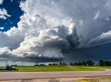 09.05.2016 LP-Superzelle 10min bevor sie einen Tornado produzierte bei Stillwater, Oklahoma.