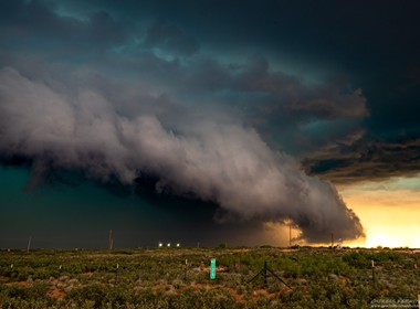 02.06.2019 Tornado bewarnte HP-Superzelle in der nähe von Roswell in New Mexico.
