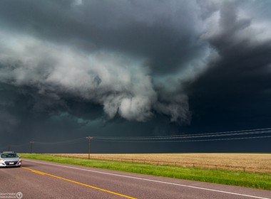 21.05.2014 Tornado bewarnte Superzelle östlich von Denver, Colorado.