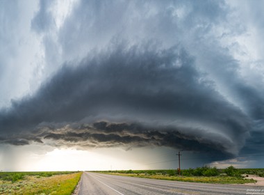14.05.2015 Shelfcloud südlich von Lubbock, Texas.