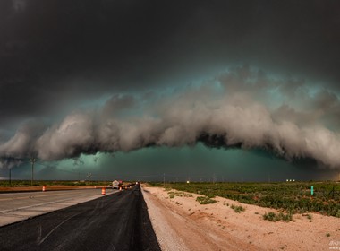02.06.2019 Massive Gewitterfront einer Tornado bewarnten HP-Superzelle in New Mexico.